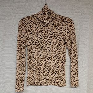 J. Crew Leopard Print Long Sleeve Top